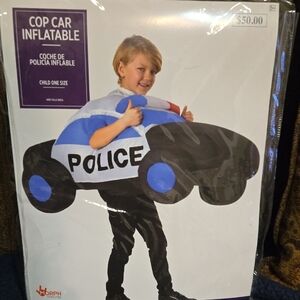 NIB Kids Inflatable Police Car Black, Blue, White​